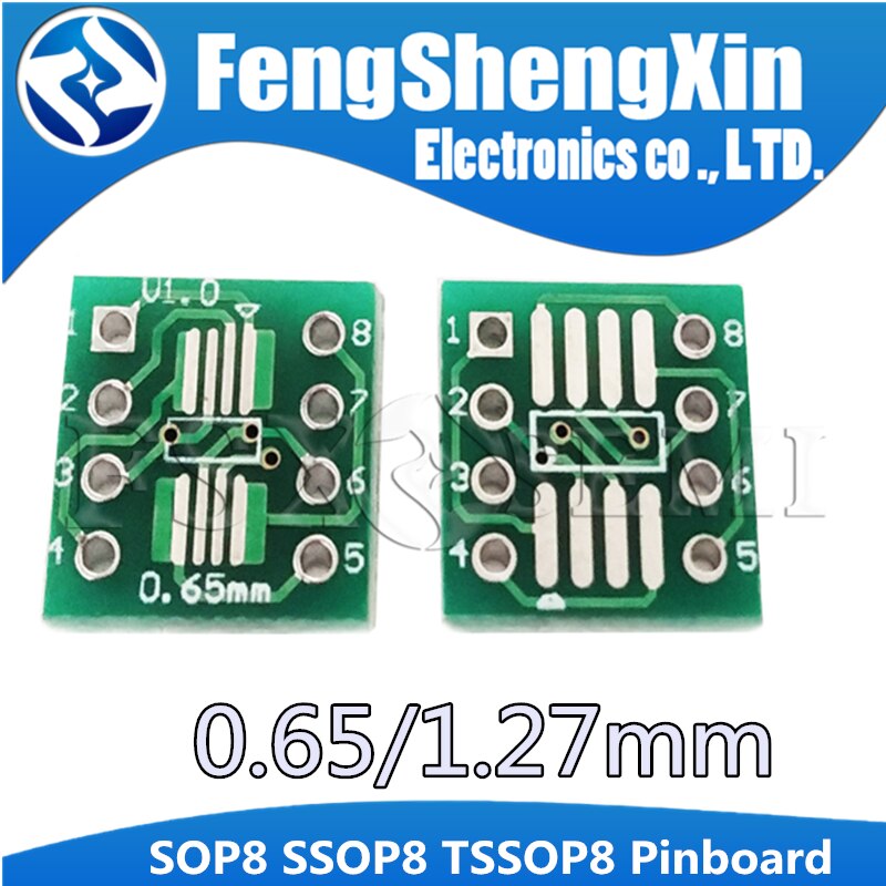 100 개/몫 SOP8 SSOP8 TSSOP8 DIP8 인터포저 모듈 PCB 보드 전송 보드 어댑터 플레이트 0.65/1.27mm 핀 보드